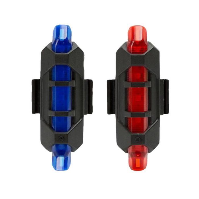 Feu Arrière Vélo LED 5 LED + 2 Lasers – Clignotant Rouge étanche – Lot De 1