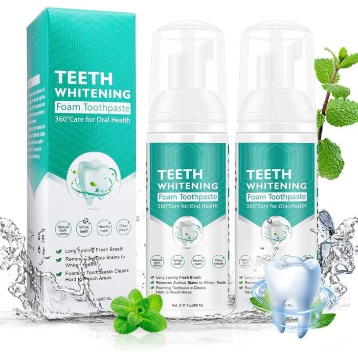 Teeth Whitening Toothpaste with Fluoride, Foam Toothpaste, Ultrafine