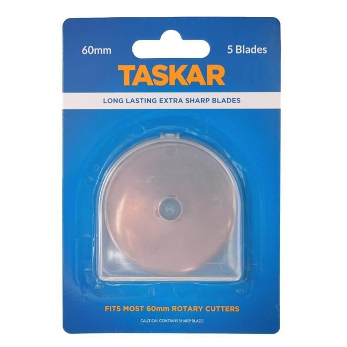 Taskar Lames de remplacement pour cutteur rotatif 5 x 45 mm Olfa 