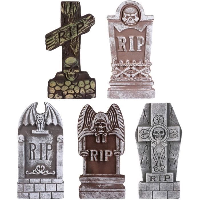 Exceart 5 Pieces Halloween Mousse Cimetiere Pierres Tombales Decorations De Pierre Tombale Pour Halloween Decorations De Cour D 291 Cdiscount Maison