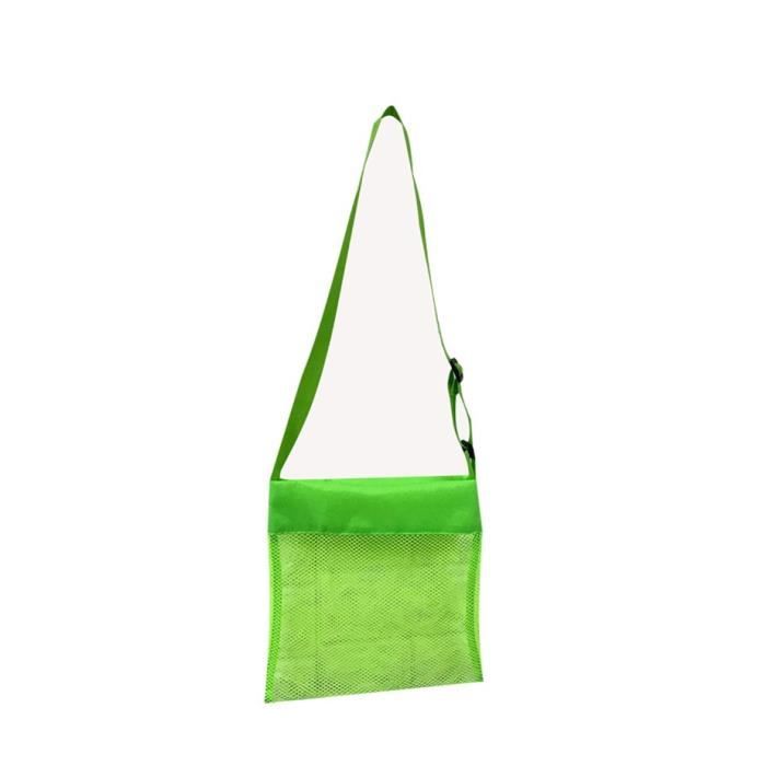 Grand Sac En Maille Pour Jouets De Plage – Réutilisable, Pliable, Léger, Poche Interne, Cordon Réglable