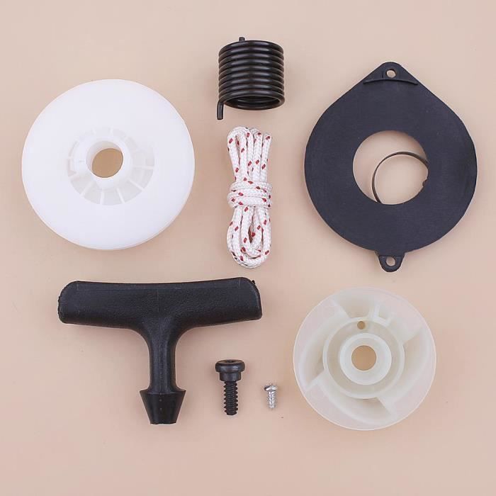 Lanceur Démarreur Complet Pour Tronçonneuse KPC KM 5810 S - Poulie, Ressort, Corde - Neuf