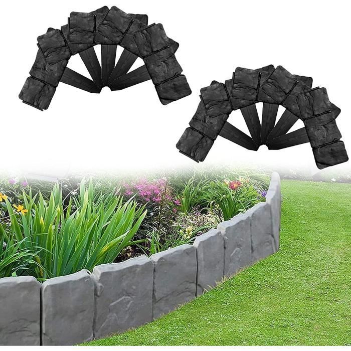 Bordure De Jardin 30m Bordure De Jardin Plastique Bordure De Parterre Bordure De Tonte Aspect Rotin Palissades Cloture De Jardin Marron Hengmei 81325105