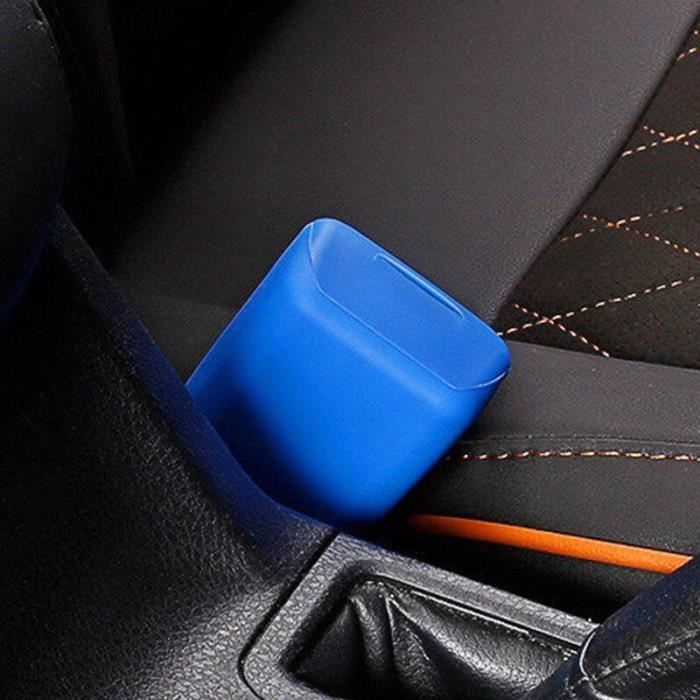 Protège-boucle De Ceinture De Sécurité En Silicone - Couvercle Anti-rayures Lavable, Dimensions 5.5x7.5 Cm - Noir