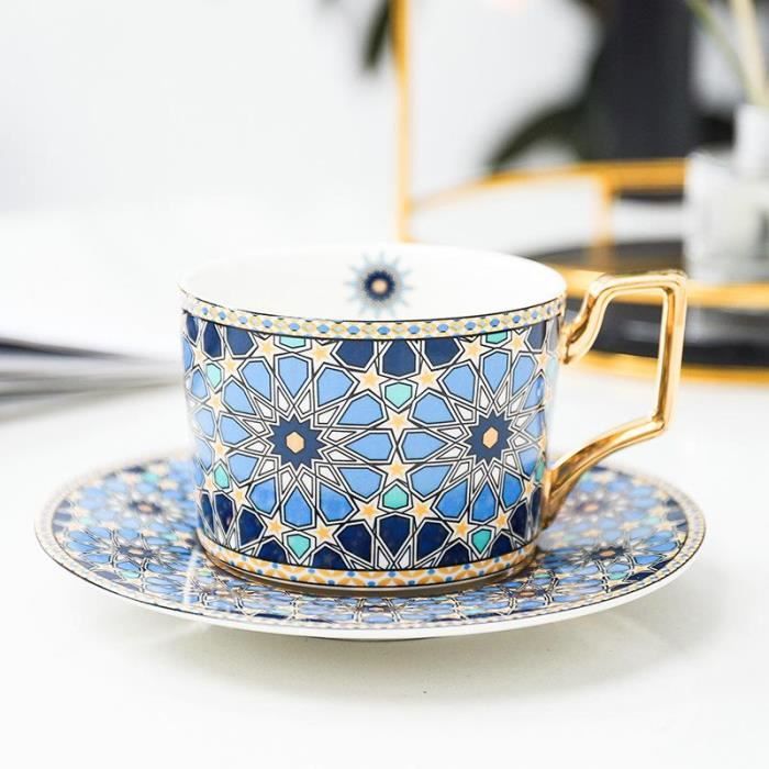 A TABLE Tasse à café sans anse HERITAGE Carreaux Bleus en porcelaine