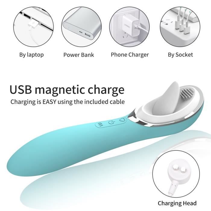 Vibromasseur 2 En 1 Pour Femme - Stimulateur Clitoridien Et Godemichet Vibrant, étanche USB