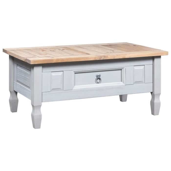 Table basse - Corona - Gamme Corona - Pin massif - Avec tiroir Table basse - Corona - Gamme Corona - Pin massif - Avec tiroir