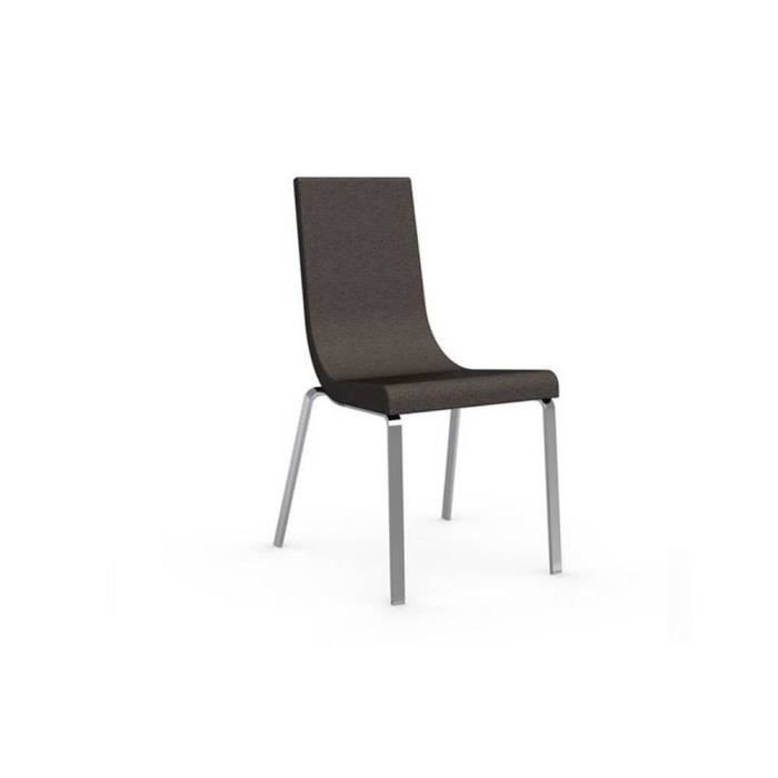 Chaise haut de gamme CRUISER assise tissu argile gris Inside75