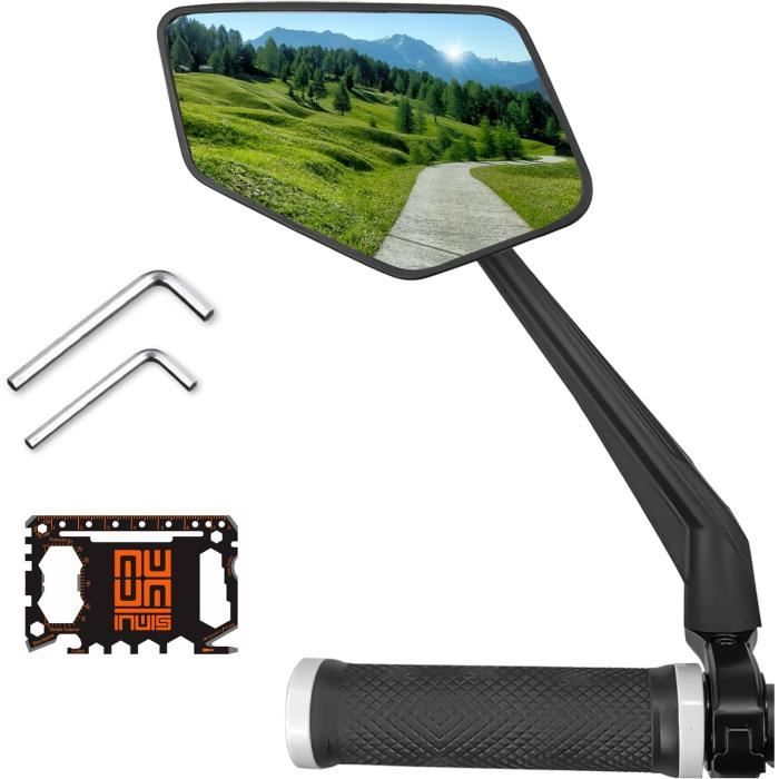 WAVATA Retroviseur Velo, Rétroviseur Trottinette Électrique, HD Grand Angle Rétroviseur Vélo