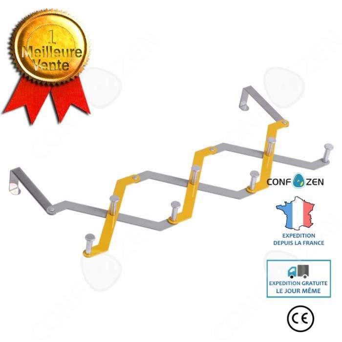 CONFO® Crochet bicolore épais système rétractable derrière la porte ...