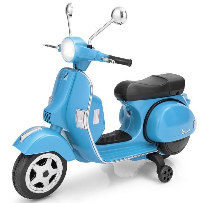 COSTWAY VESPA Moto Scooter Electrique 6V pour Enfants 3 Roues Fonction