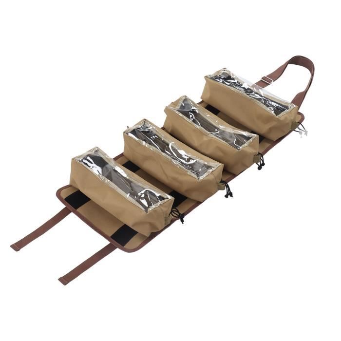 Sac à Outils Roulant Portable - Tissu Oxford 900D, 4 Poches, Avec Poignée