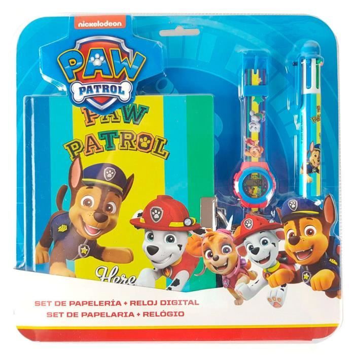 Montre enfant montre enfant pat' patrouille paw patrol disney plus bloc  note et stylo - Cdiscount Bijouterie