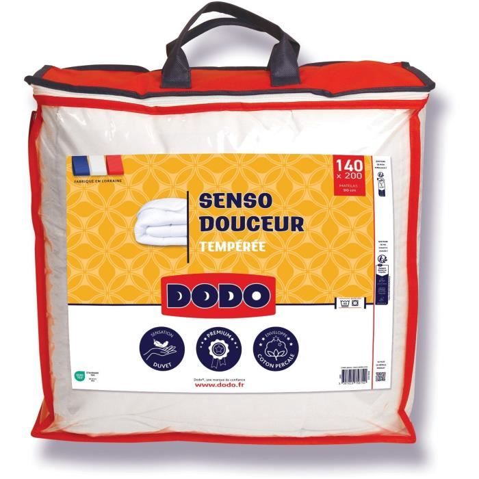 DODO Couette tempérée 350 gm² SENSO DOUCEUR 140 x 200 cm