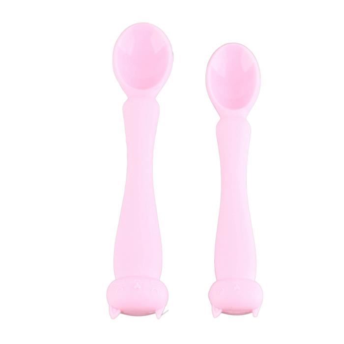 4 Cuillères Bébé En Silicone Souple - Pliables 360° - Pour Auto-alimentation Dès 6 Mois