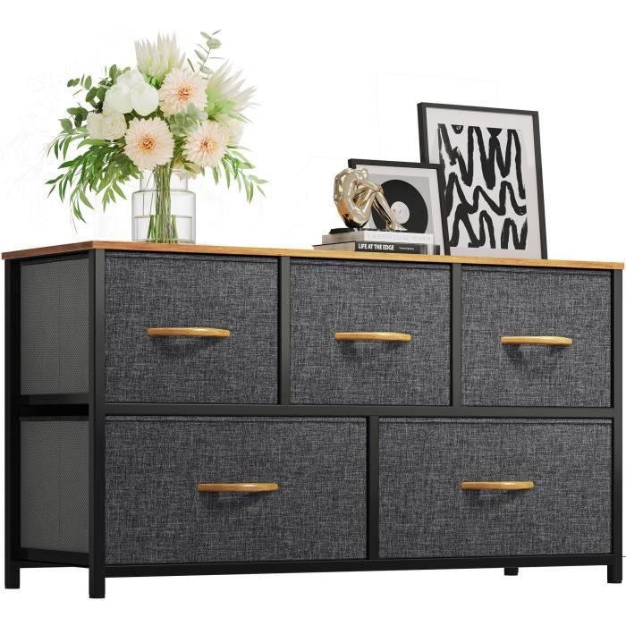 YITAHOME Commode en Tissu avec 7 tiroirs, Meuble de Rangement Pratique