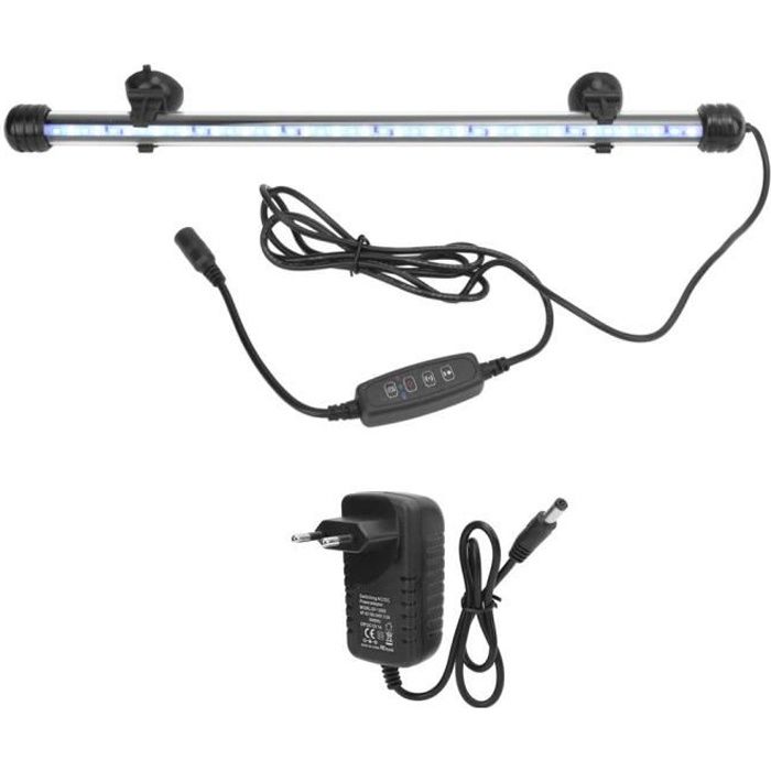 EJ.life Lumière d'aquarium Éclairage d'aquarium étanche à l'eau pour aquarium avec lumière LED 3 modes dimmable 100-240V(Prise