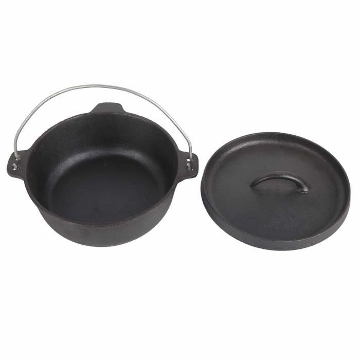 Cocotte Fonte Ronde 2,5 L Orange Flamme Diamètre : 21 cm.[Q56