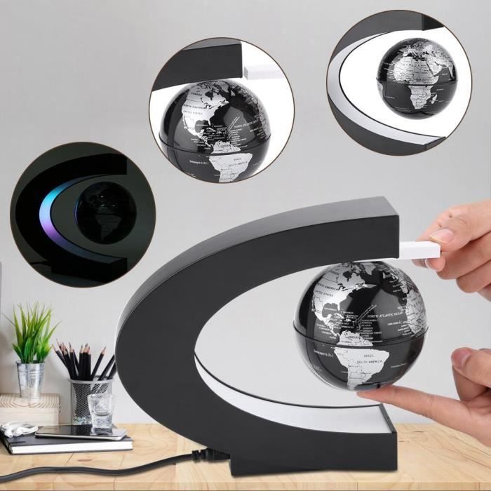 passiont© LED sphere Levitation magnetique carte du monde fl