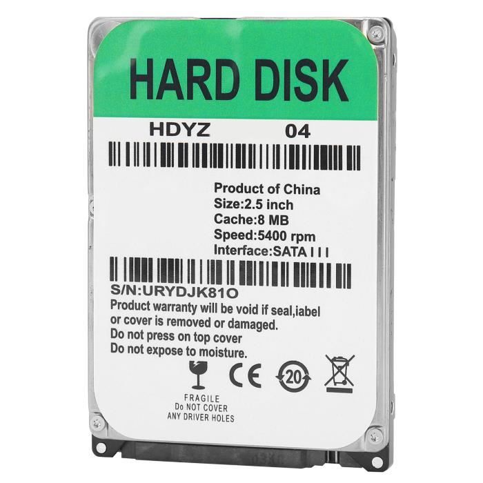 Fdit lecteur de disque dur Disque dur mécanique 2,5 pouces HDD SATA III  Module de mémoire Disque dur Accessoires informatiques (2