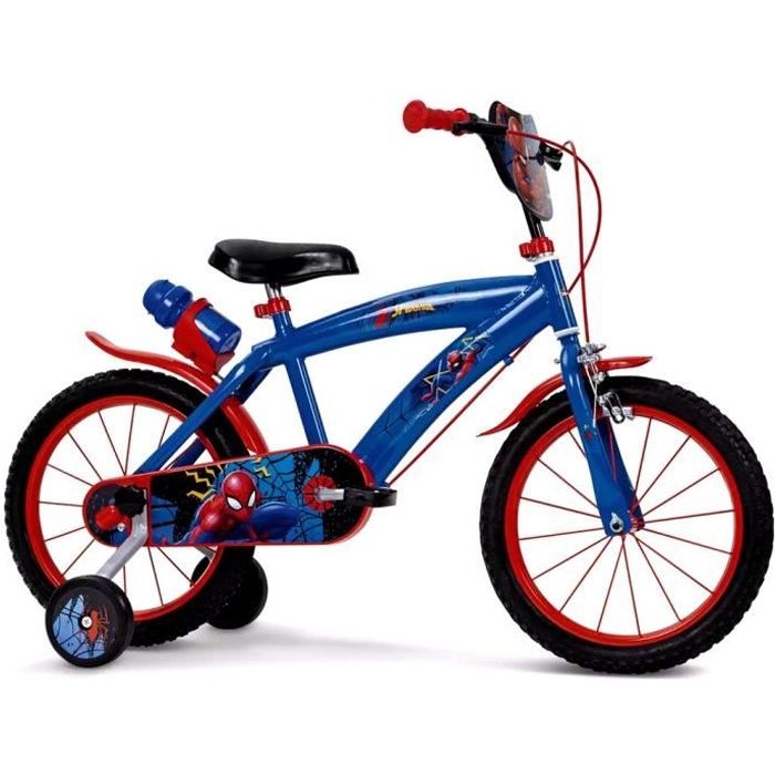 Vélo enfant - Spiderman - 16 pouces - 5 à 7 ans - Stabilisateur - NEW -  Cdiscount Sport
