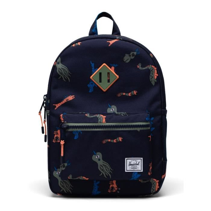 Herschel Heritage Youth Backpack Sea Monsters 176324 sac a dos sac a dos Noir Marron Cdiscount Bagagerie Maroquinerie