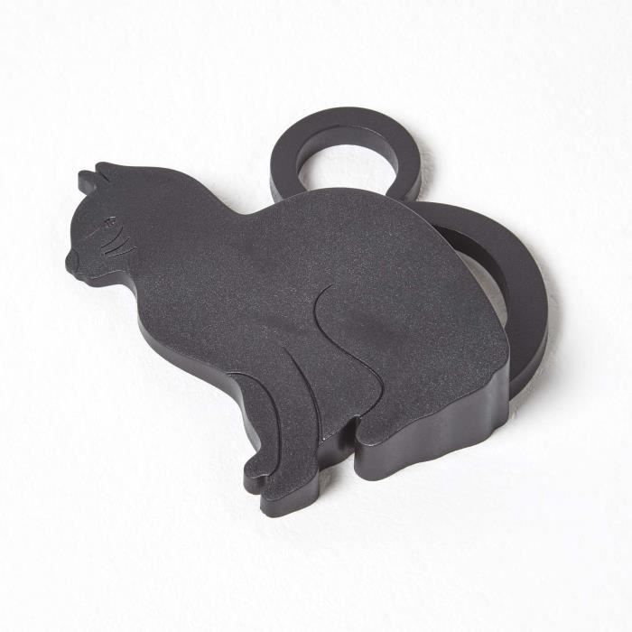 Cale porte en forme de chat bloque porte bloc animal noir | Leroy Merlin