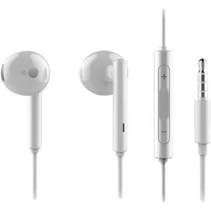 Huawei AM115 Écouteurs avec micro filaire jack 3,5mm blanc