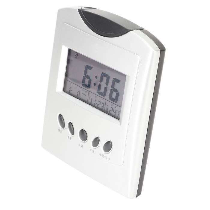 Jiay 1 Set Multi-Fonction Maille D'acier Calendrier Perpétuel Porte-Stylo Stockage De Bureau Thermomètre Réveil Numérique LCD Affichage De L'heure Musique Mode Règles Stylo Porte-Crayon