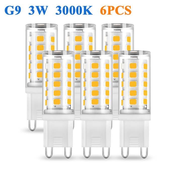 G9 DEL Mini Poire silice 360 ° 230 V 180/320lm ampoules Crayon Socle Lampe 