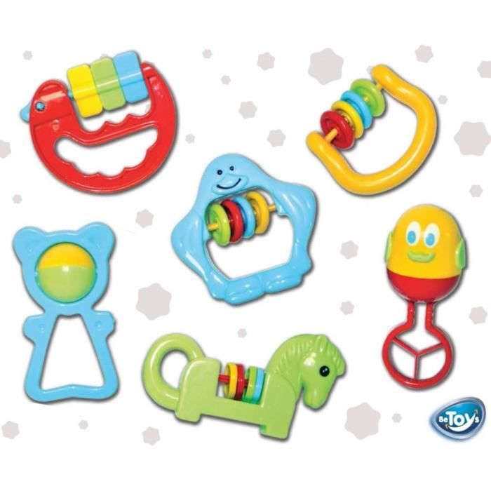 Coffret Puericulture 6 Hochets Cdiscount Puericulture Eveil Bebe