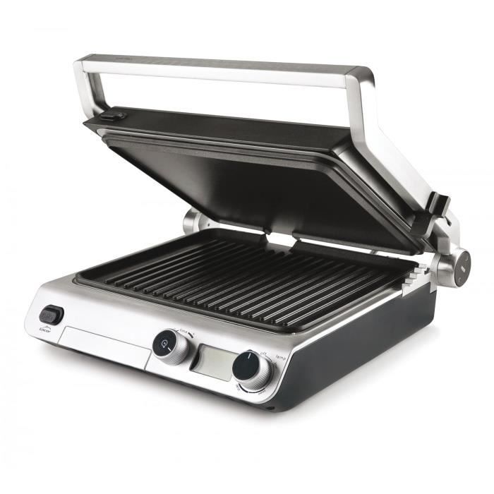 Lacor 69574 - Gril Pliant Pro Avec Double Zone De Cuisson Gris - vue 2