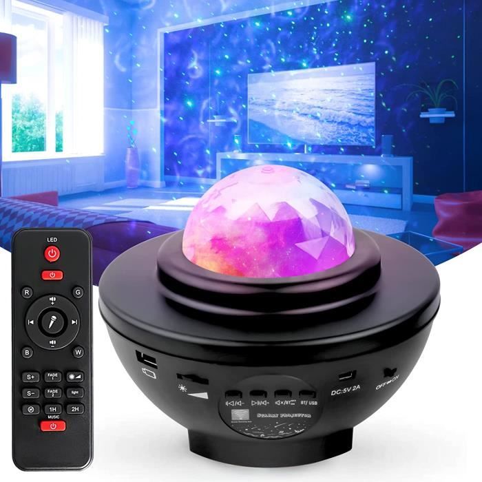 Leytn® Lampe Projecteur Ciel Etoilé Veilleuse Projecteur LED avec Bluetooth et Télécommande pour Bébé Enfant Adulte