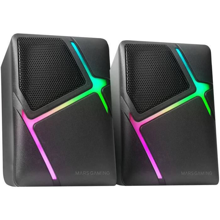Enceintes Gaming Mars Gaming MS-H – Son 3D Surround, 10W, Éclairage RGB Flow - vue 8