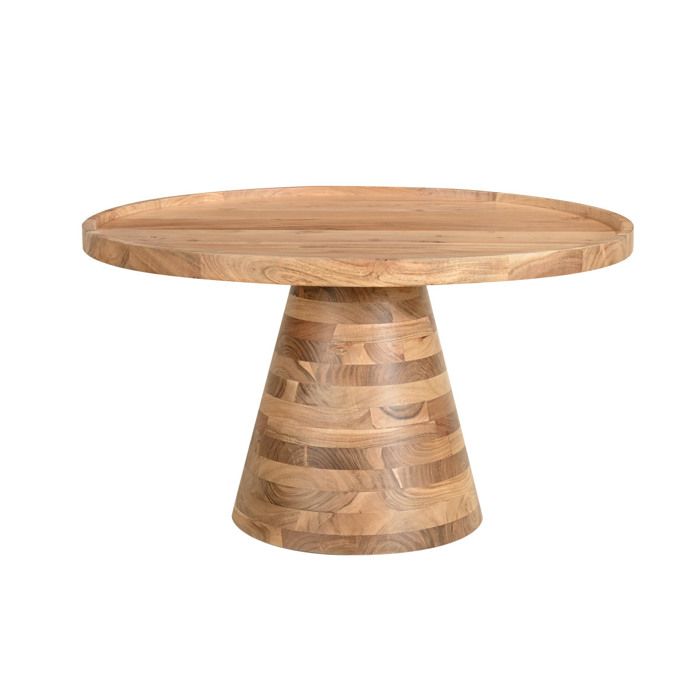 Miliboo - Table basse ronde en bois massif D80 cm MATERA