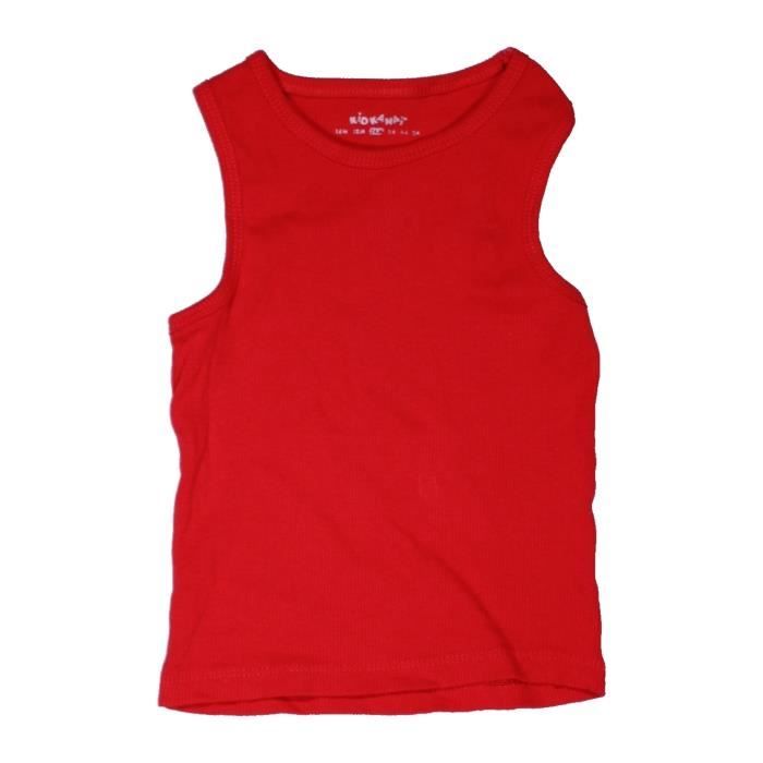 T Shirt Sans Manches Enfant Fille Kiabi 2 Ans Rouge Ete Vetement Bebe Rouge Cdiscount Pret A Porter