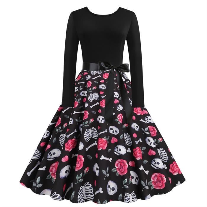 Robe Vintage Années 50 à Pois - Style Pin-up, Coupe Swing, Genou, Pour Fête, Cérémonie, Bal Rétro - 4