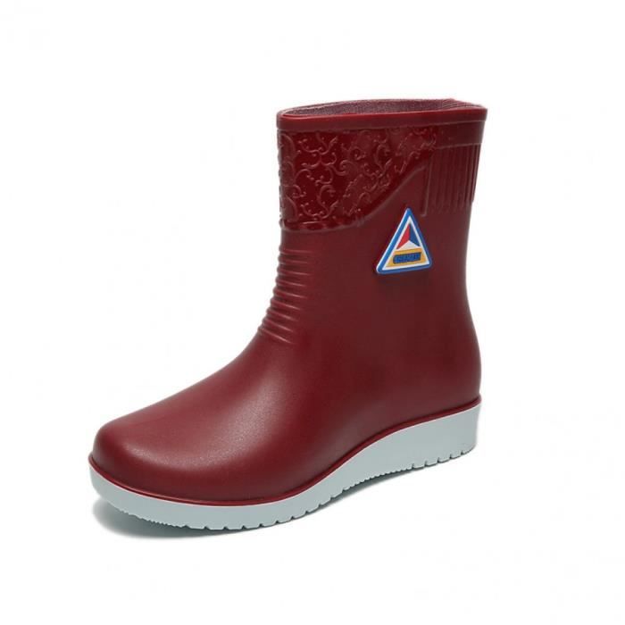 Bottes de pluie Femme Bottes De Pluie Imperméables pour Mode casual Bottes  de Pluie Bottes en Caoutchouc Rain Boot Chaussures Anti-d - Cdiscount Auto