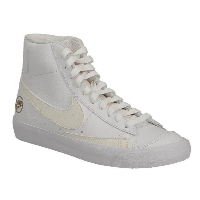 Basket dame Nike Blazer mid blanc, jaune et rose. White sail metallic gold  - Cdiscount Chaussures