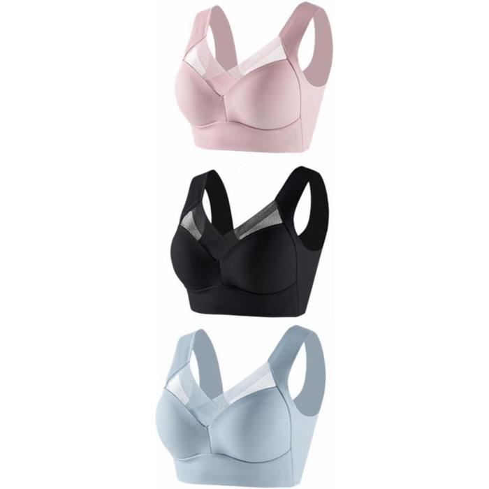 Soutien-Gorge Débardeur Femme Grande Taille - Lingerie Confort Dentelle Sans Armatures Rembourré