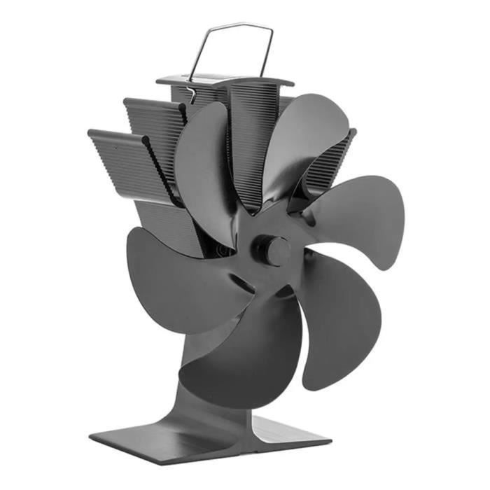 Ventilateur de poêle - PRUMYA - 6 lames - Non électrique - 160-200 m³/h - 50-350°C - Prumya
