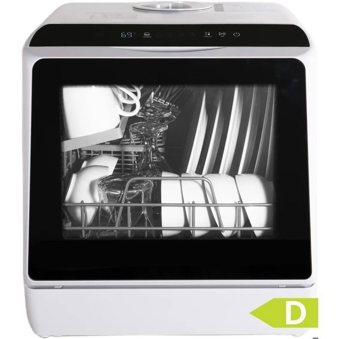 Lave Vaisselle Pose Libre Posable - 4 Couverts - 6 Programmes - Blanc - Puluomis