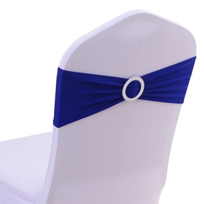 Lot De 2 Ceintures De Chaise En Organza Pour Mariage Et Fêtes - 100x150 Cm - Blanc, Beige, Champagne Ou Bleu