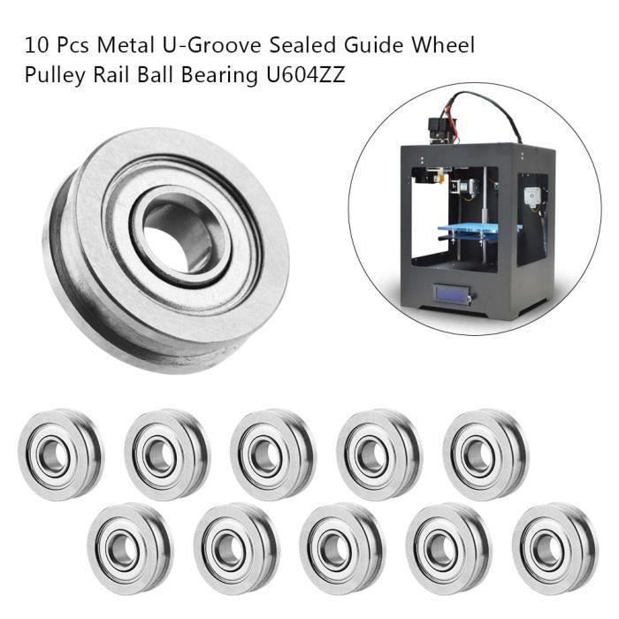 Like-roulement de rail 10 pièces métal U-rainure scellée roue de ...