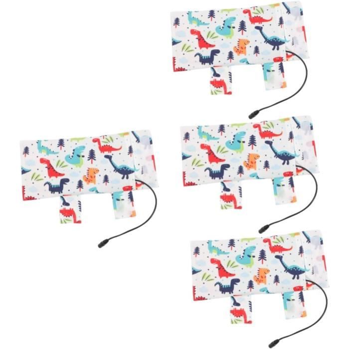 Sac Isotherme Biberons 4 Places - Nylon Imperméable - Pour Lait Maternel 120-150ml - Gris - Portable