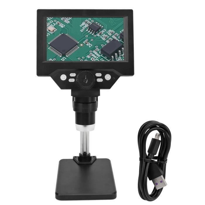 Microscope Numérique Portable 1000x Avec écran LCD 2 Pouces - Prise Photo/vidéo 1080P, Carte 32 Go, éclairage LED - 3