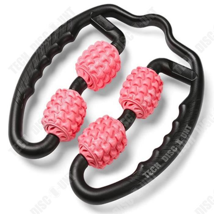Masseur Rouleau Pour Cuisses Et Mollets - Rose, 12 Têtes De Massage - Portable