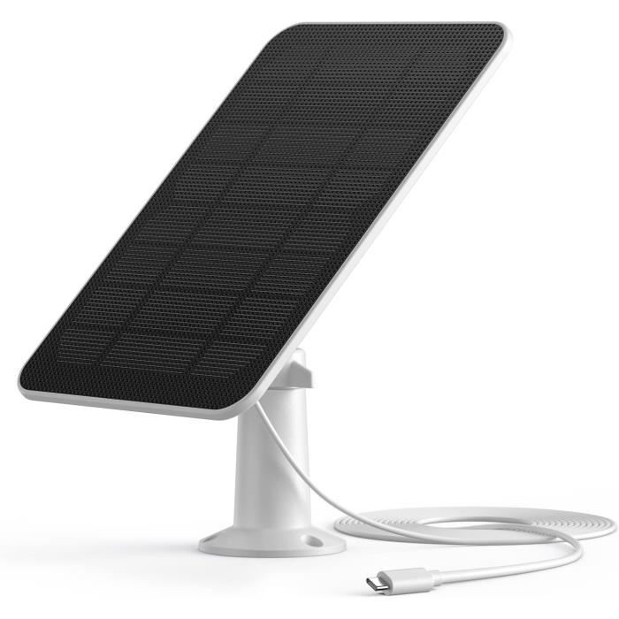 Panneau Solaire 10W Pour Sonnette Nest (version Batterie) - Câble 9,8 Pieds, Réglable 360°, étanche IP66 - Installation Facile