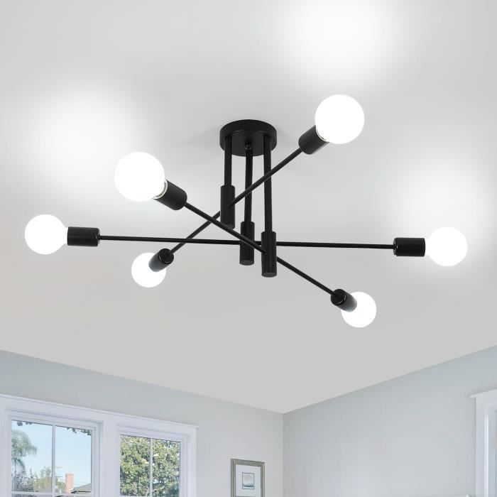 Lustre Metal 6 Lampes
