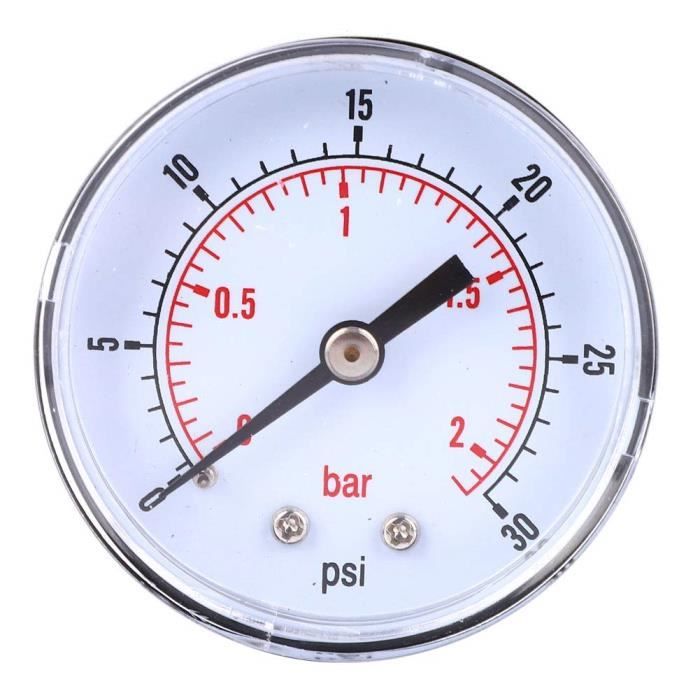 Manomètre Pour Filtre à Sable Piscine - 0-3 Bar, 53 Mm, Raccord 1/4 BSPT - Laiton, Haute Précision - 9